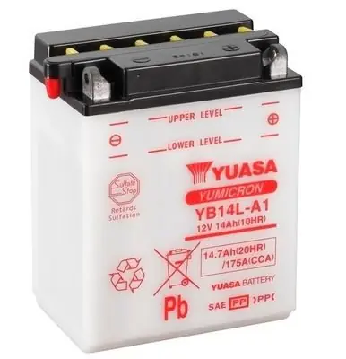 Motobaterie Yuasa Yumicron 12V, 14Ah, 175A, YB14L-A1 Přímo Od Výrobce