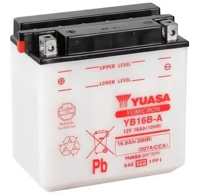 Nová Kolekce Motobaterie Yuasa Yumicron 12V, 16Ah, 207A, YB16B-A