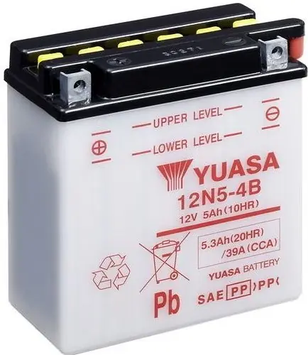 Kup Teď Motobaterie Yuasa Standard 12V, 5Ah, 39A, 12N5-4B