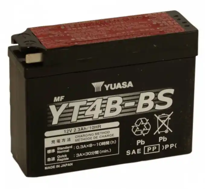 Motobaterie Yuasa Super MF 12V, 2.3Ah, 40A, YT4B-BS Jen Po Omezenou Doba