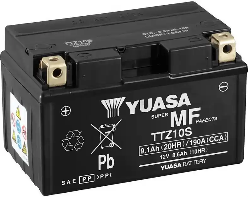Motobaterie Yuasa Super MF 12V, 8.6Ah, 190A, TTZ10S Autentický