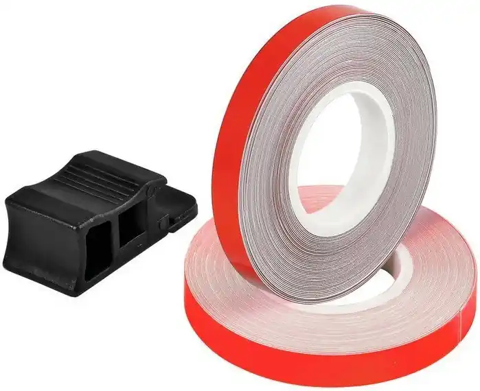 MOTO Reflexní proužek-linka na obvod kola FLUO 6m x 7mm - červená NEW 2/2020 Vysoce Kvalitní