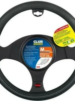 Akční Cena Potah volantu CLUB PREMIUM černý, 37-39 cm