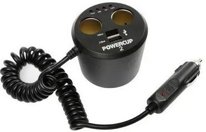 Ověřený Rozdvojka s kabelem 1,6m, 4xLED a 2xUSB 1000+2100 mA, 12V tester baterie