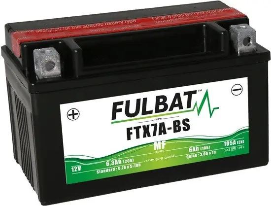 Bezúdržbová motocyklová baterie FULBAT FTX7A-BS (YTX7A-BS) Super Cena