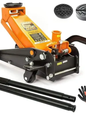Vysoce Kvalitní Hever hydraulický - pojízdný 3000kg 130-490mm / 2x gumová podložka / nožní pedál / rukavice