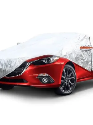 Plachta na auto / autoplachta - osobní auta velikost L / rozměry 480x180x120cm / stříbrná Značkový