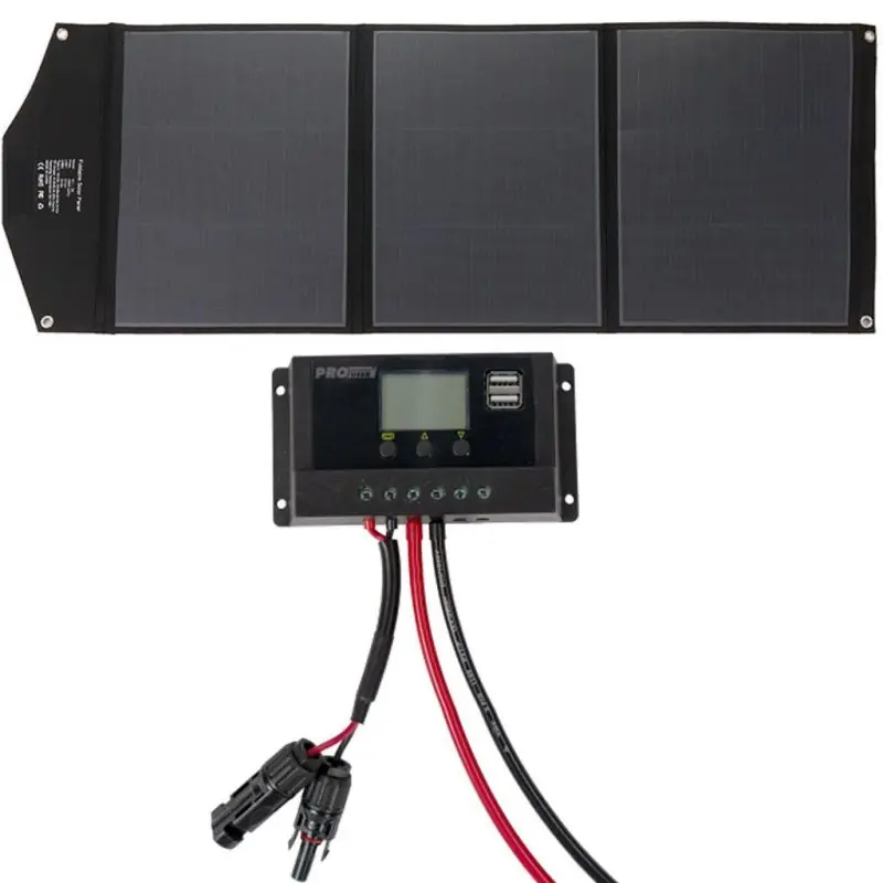 Solární panel rozkládací přenosný s PWM regulátorem ProUser SB100 105W 12V 129x55cm - do auta / na kempování Nakupujte Hned