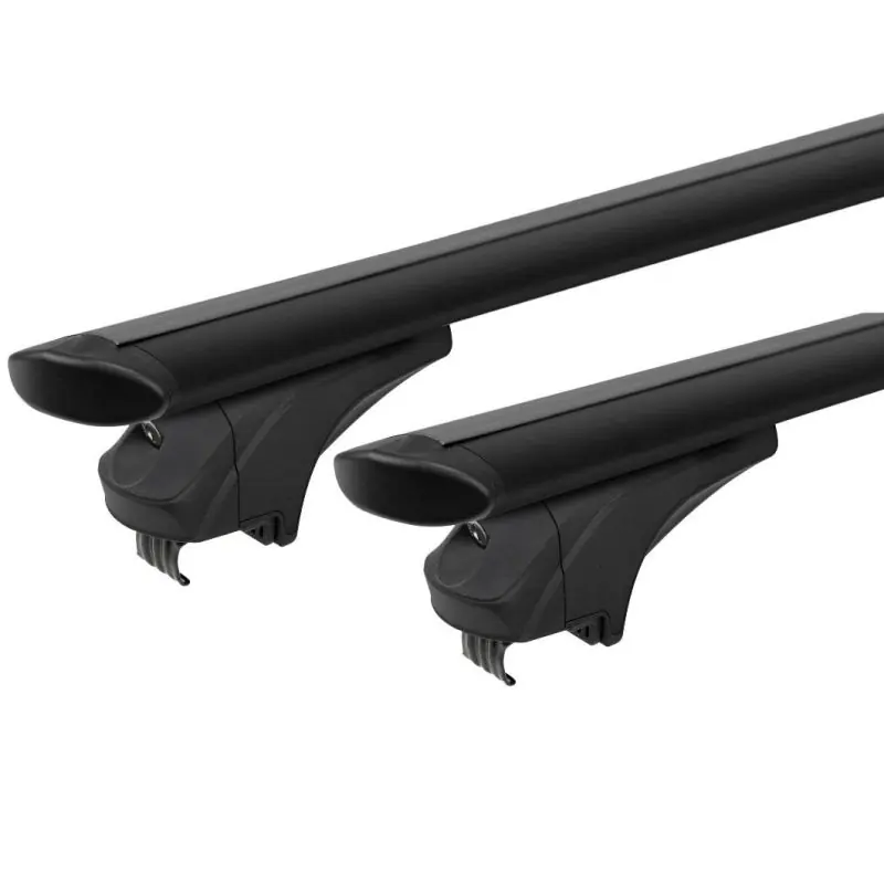 Cenová Bomba Příčníky na integrované podélníky / snížené podélníky/hagusy Menabo Sonic 120cm - aluminium / uzamykatelné / černé